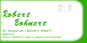 robert bohnert business card